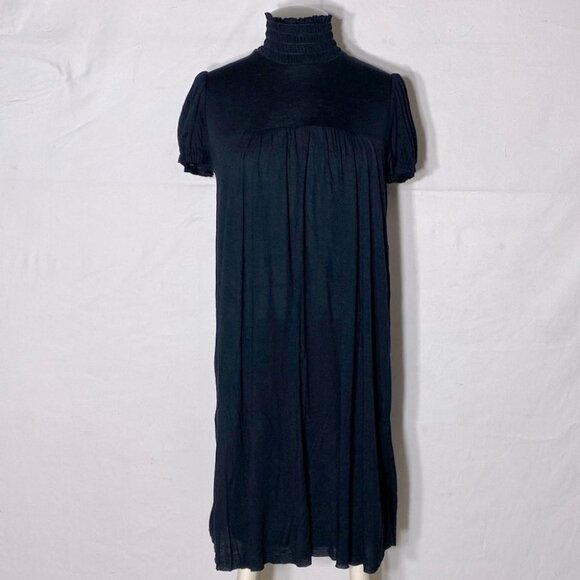 5/$25 XOXO Black Mock Neck Short Sleeve Mini Dress M - Picture 3 of 12